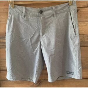 Pelagic Deep Sea Hybrid Shorts Mens Heather Gray Size 32